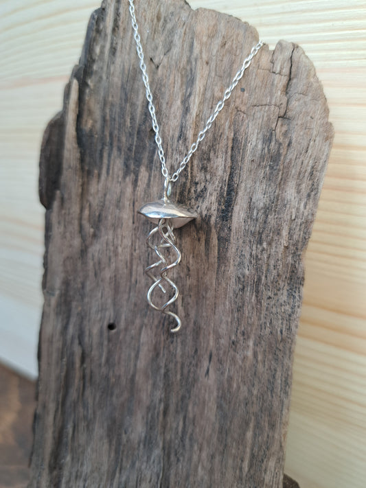 Sterling Silver Jellyfish Necklace