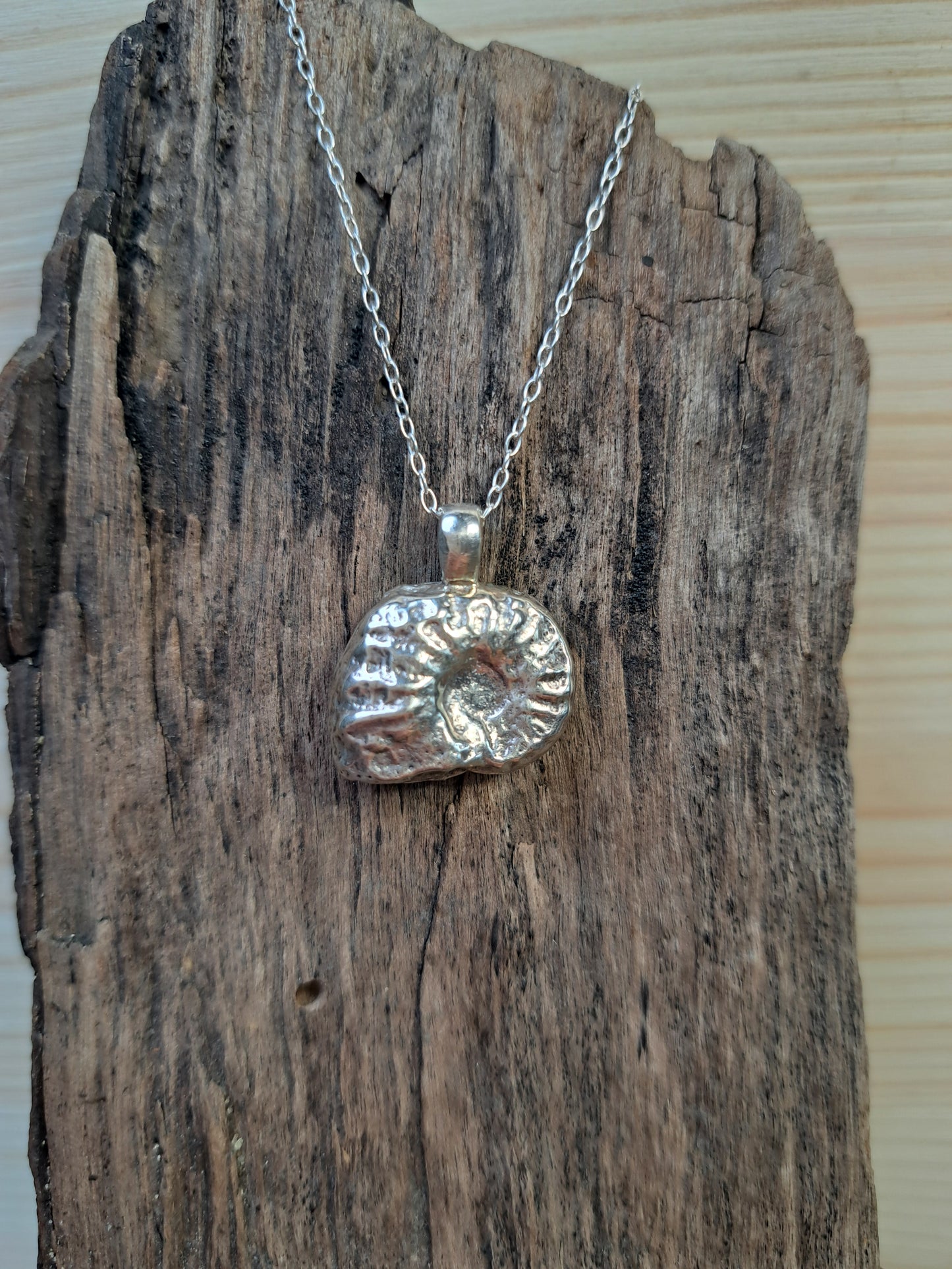Sterling Silver Ammonite Necklace