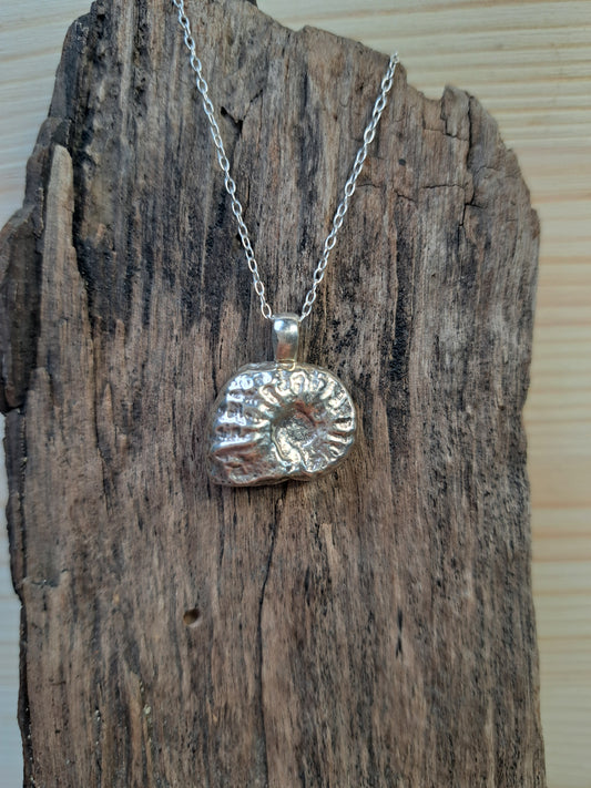 Sterling Silver Ammonite Necklace