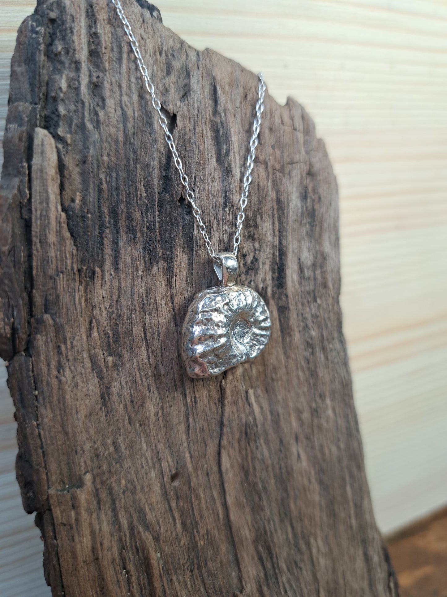 Sterling Silver Ammonite Necklace