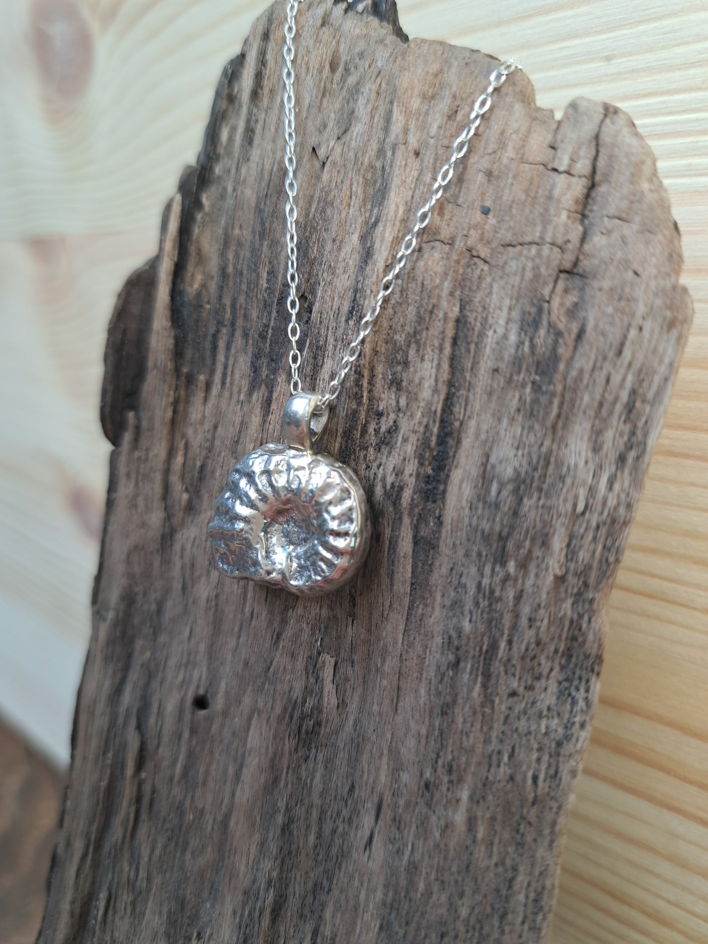 Sterling Silver Ammonite Necklace