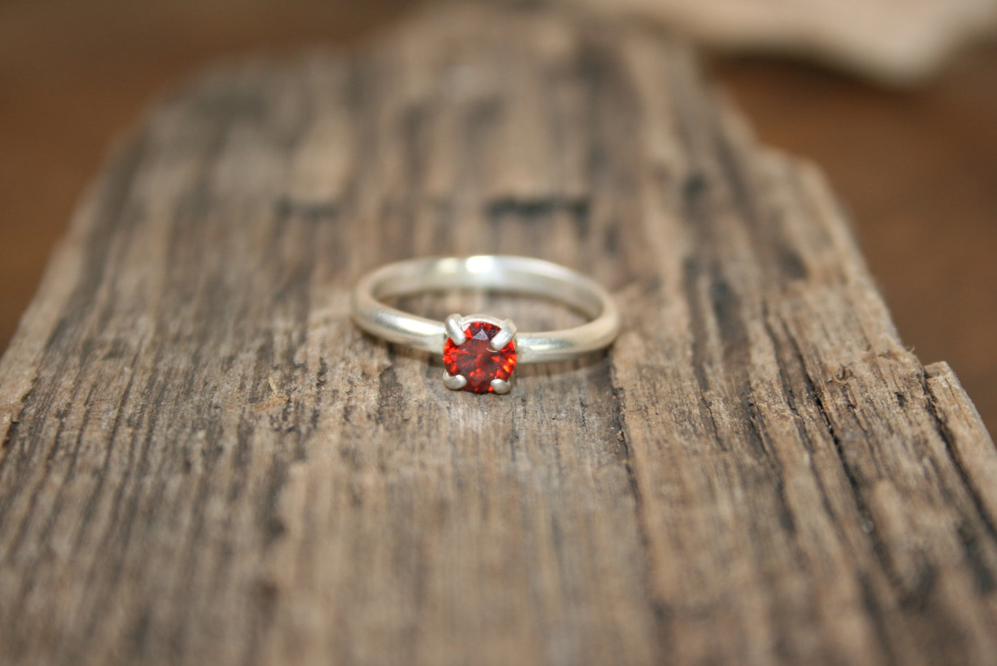 Sterling Silver Faceted Citrine Ring