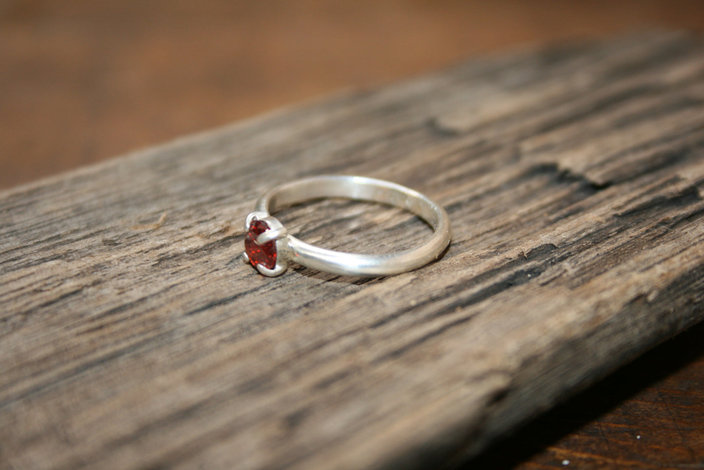 Sterling Silver Faceted Citrine Ring