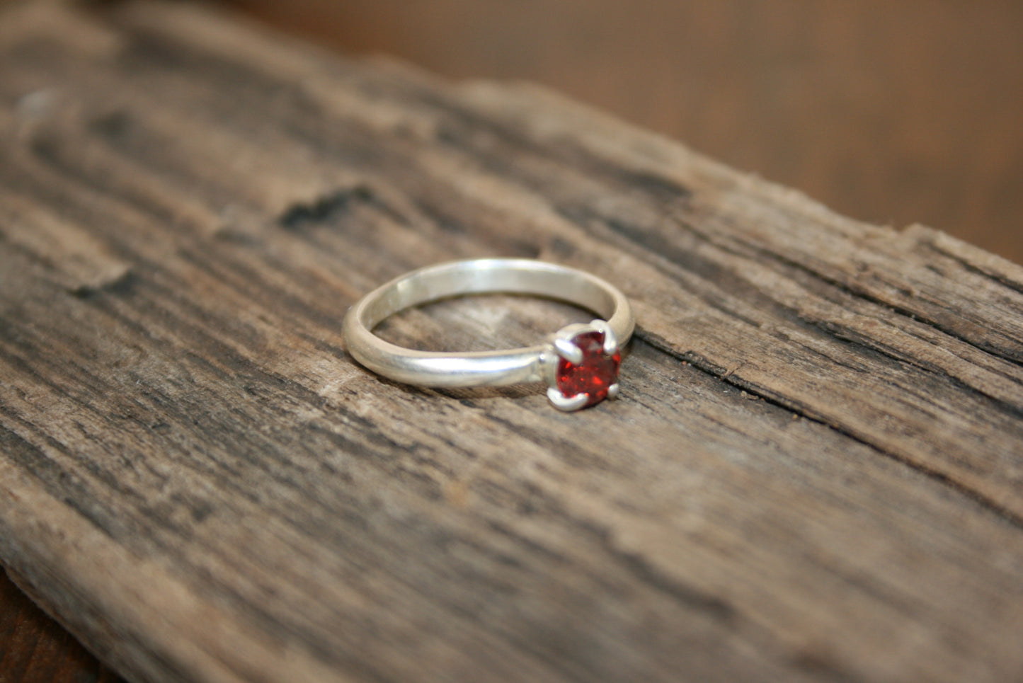 Sterling Silver Faceted Citrine Ring