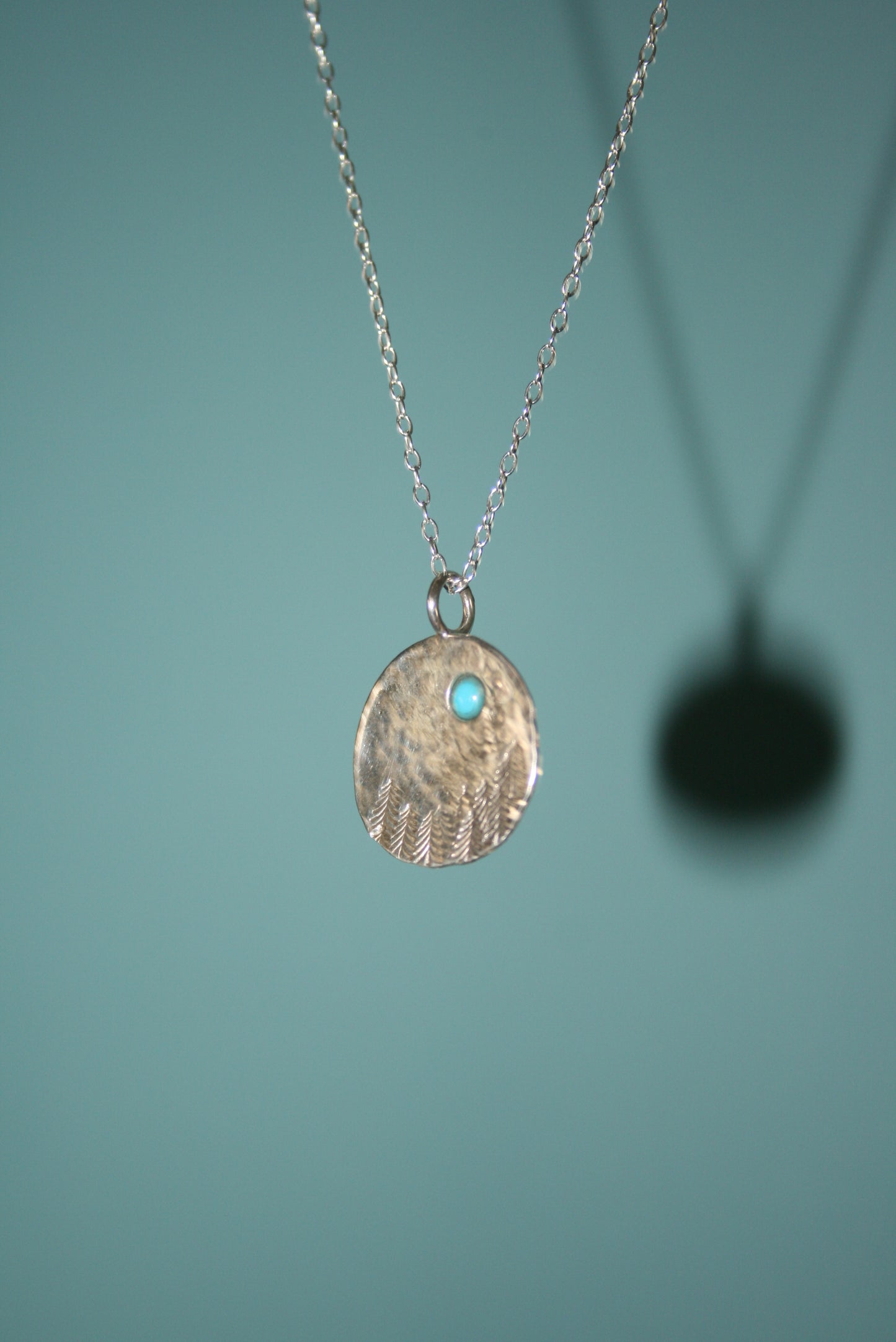 Forest Scene Necklace with Turquoise