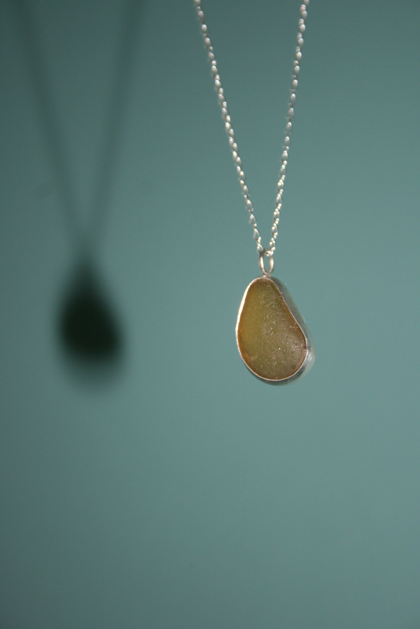 Honey Sea Glass Backless Necklace