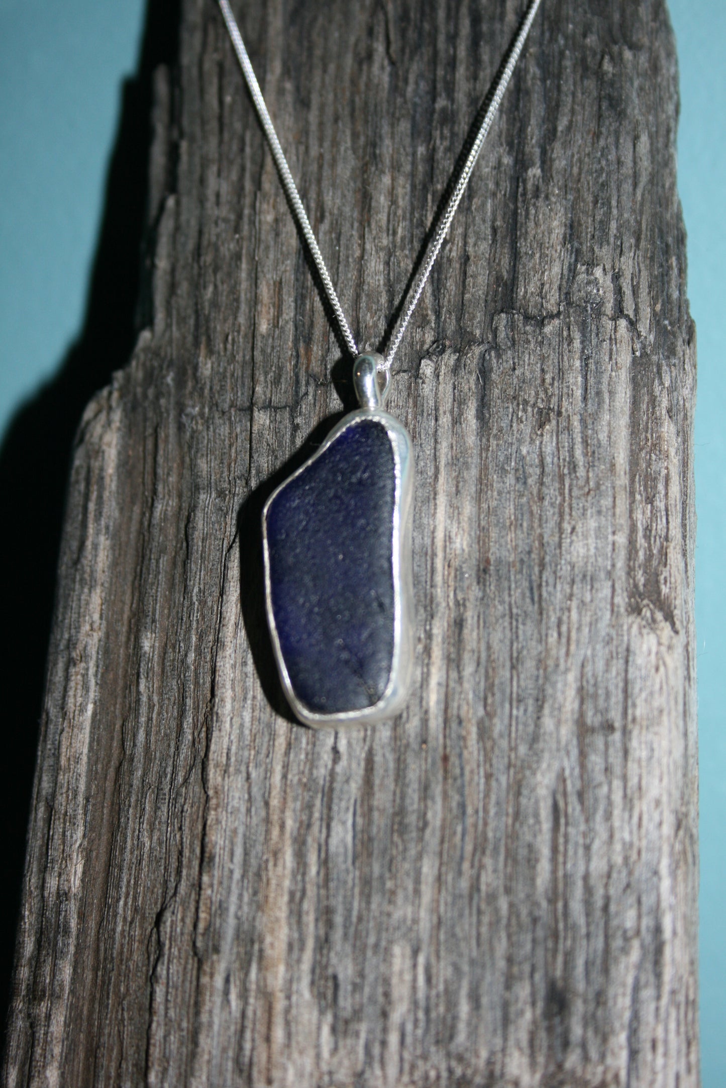 Cobalt Blue Cumbria Sea Glass Necklace