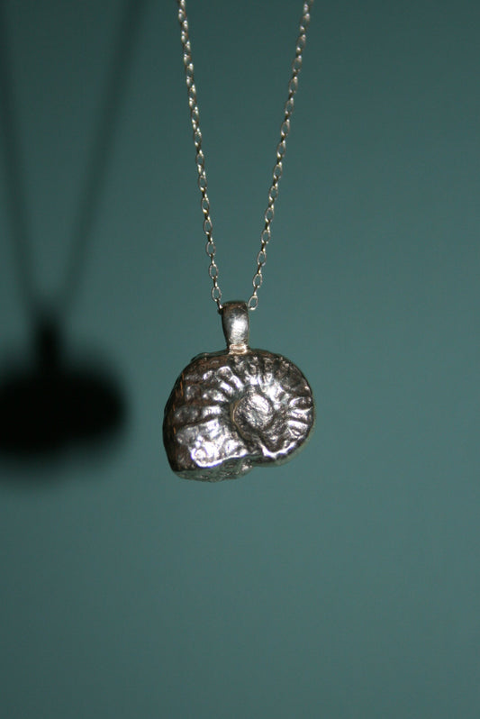 Sterling Silver Ammonite Necklace