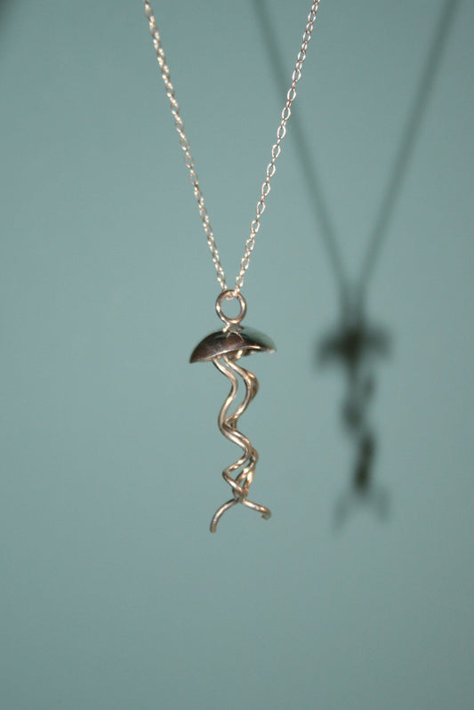 Sterling Silver Jellyfish Necklace