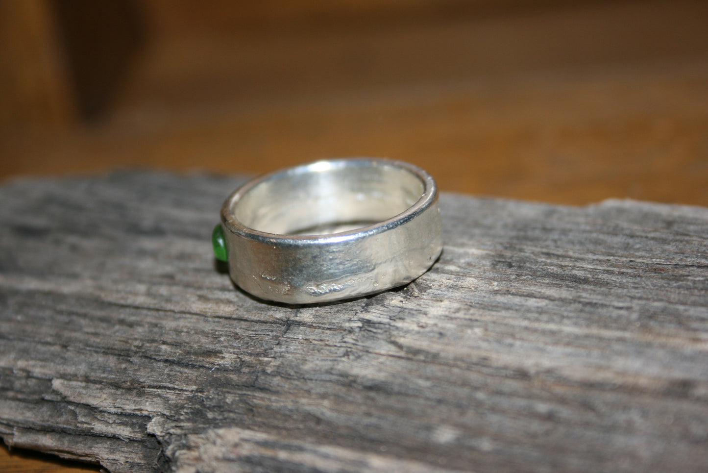 Green Cumbria Sea Glass Chunky Ring