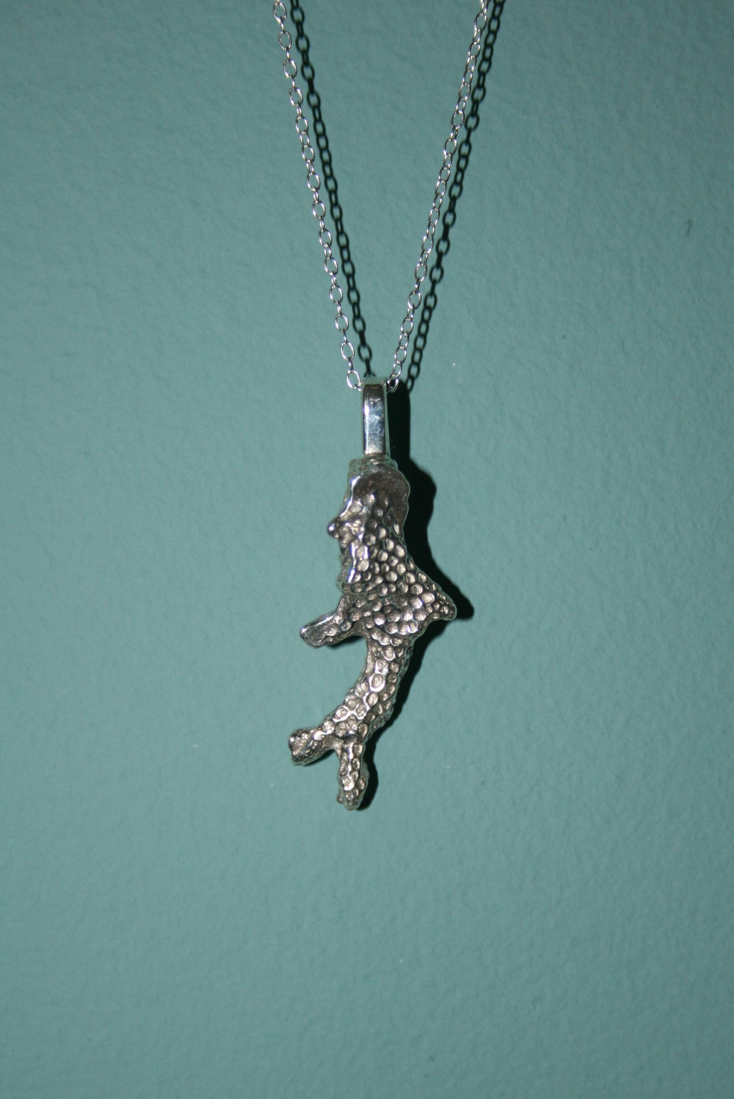 Coral Silver Necklace - Recycled Sterling Silver