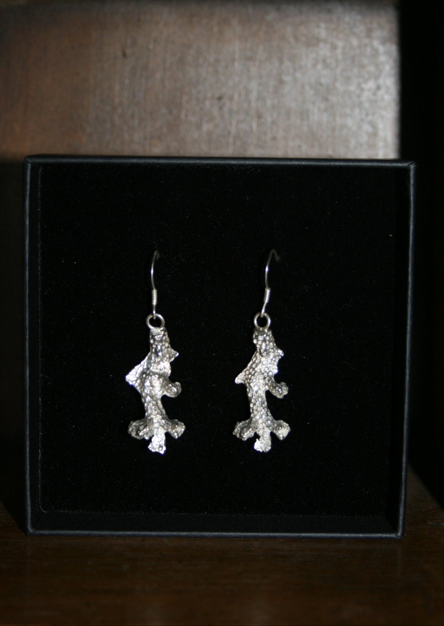 Coral Drop Earrings – Recycled Sterling Silver