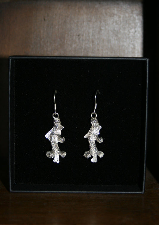 Coral Drop Earrings – Recycled Sterling Silver