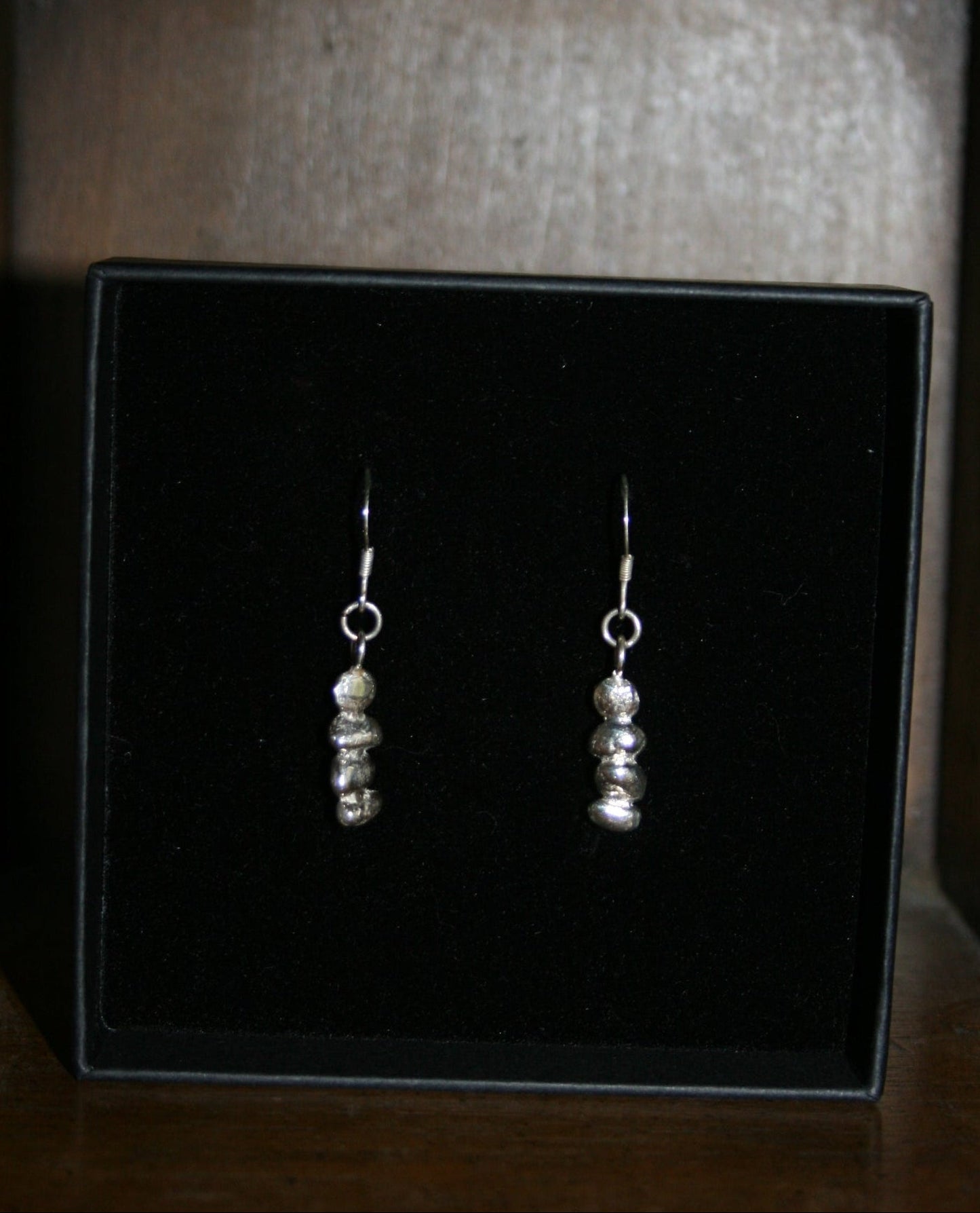 Pebble Drop Earrings – Recycled Sterling Silver