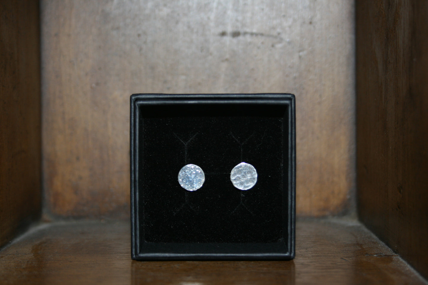 Hammered Circular Stud Earrings - Various Sizes Available