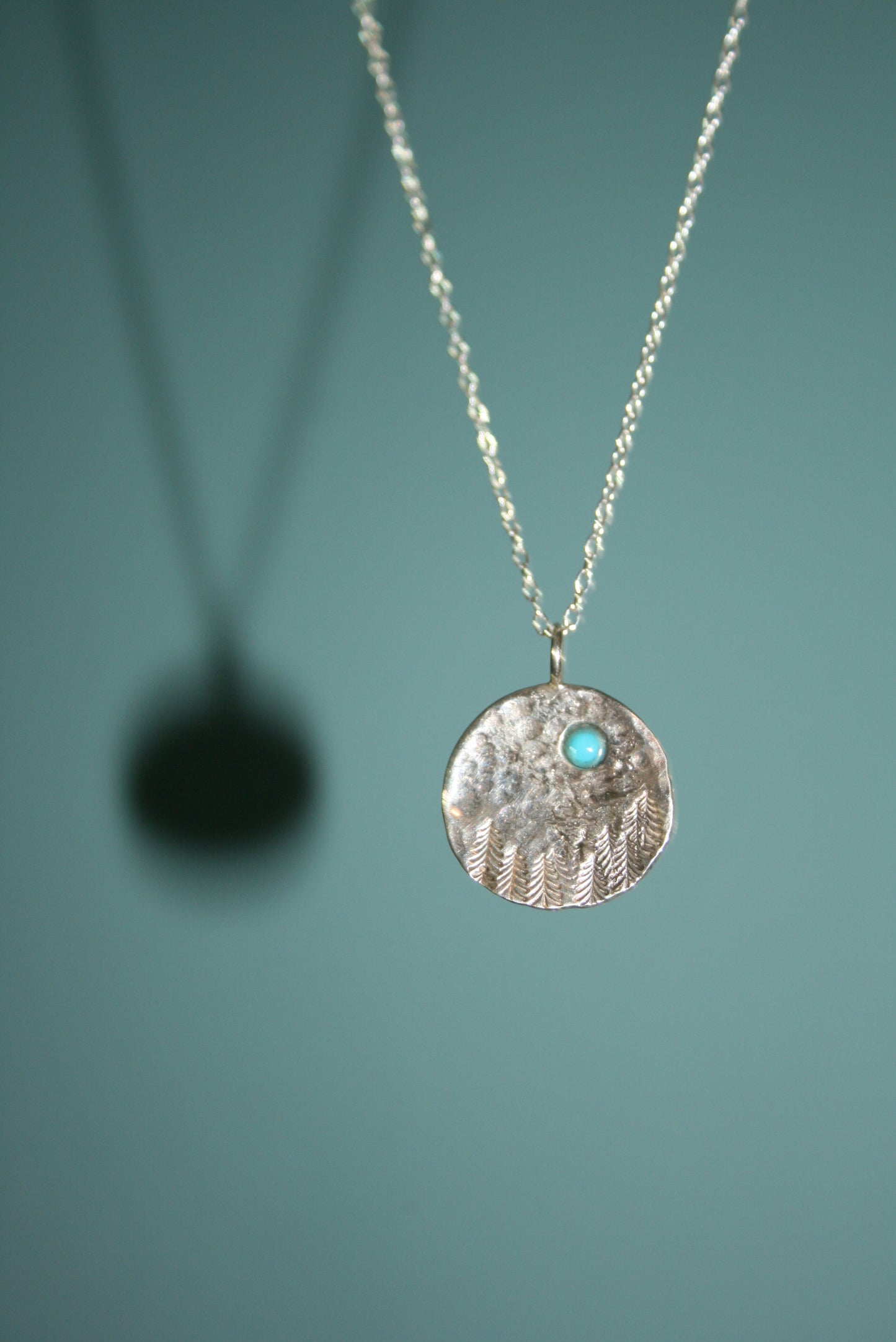 Forest Scene Necklace with Turquoise