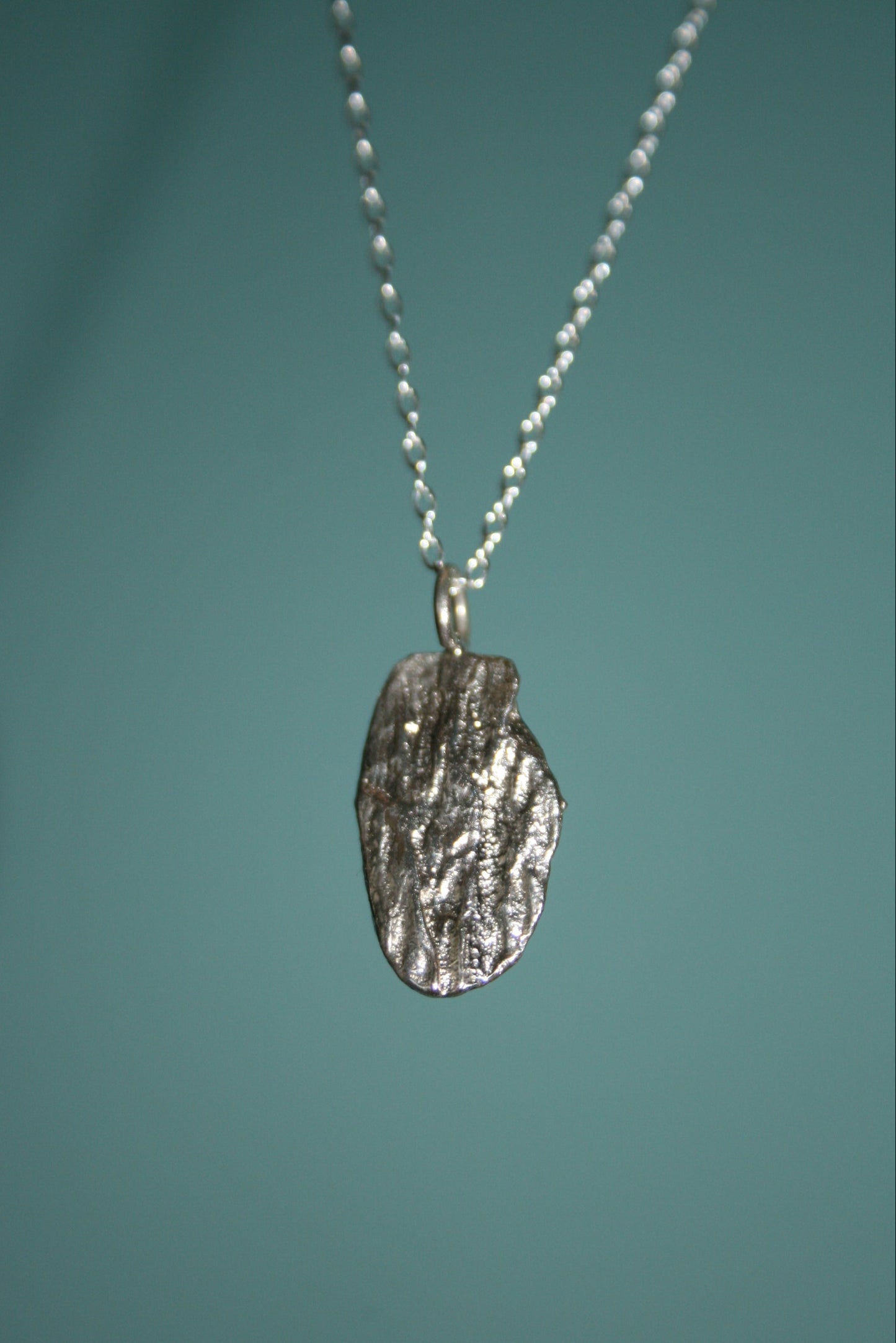 Textured Cast Necklace - Recycled Sterling Silver