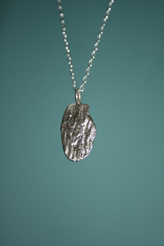 Textured Cast Necklace - Recycled Sterling Silver