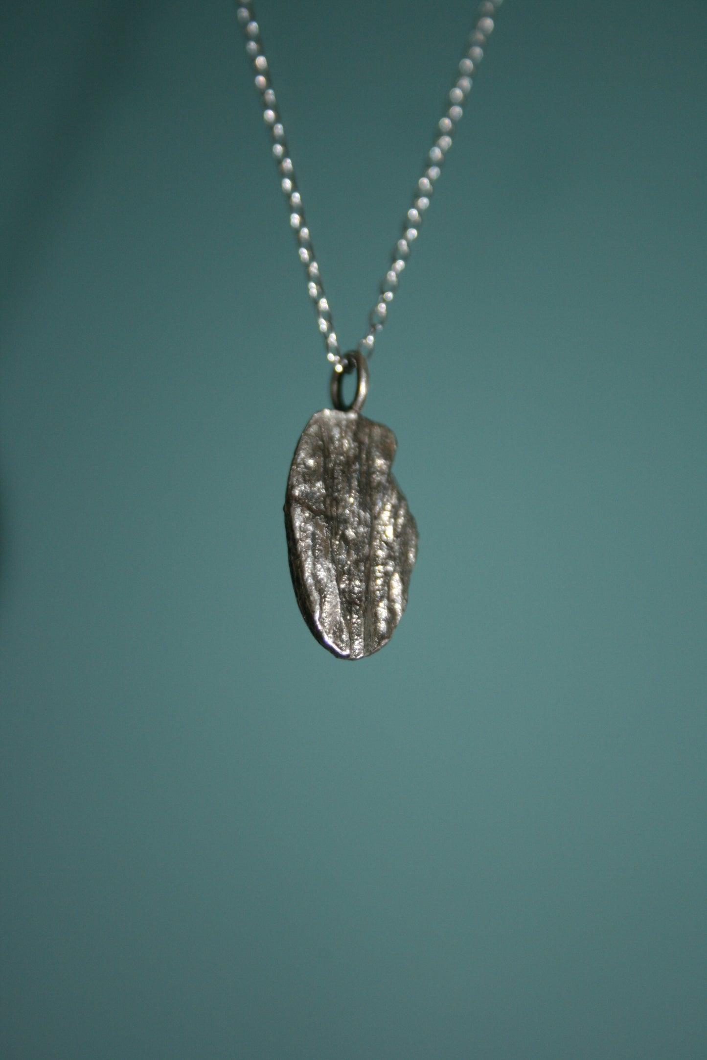 Textured Cast Necklace - Recycled Sterling Silver