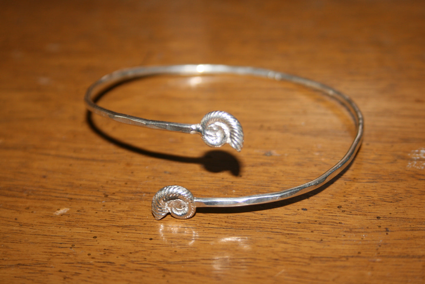 Ammonite Hammered Bangle
