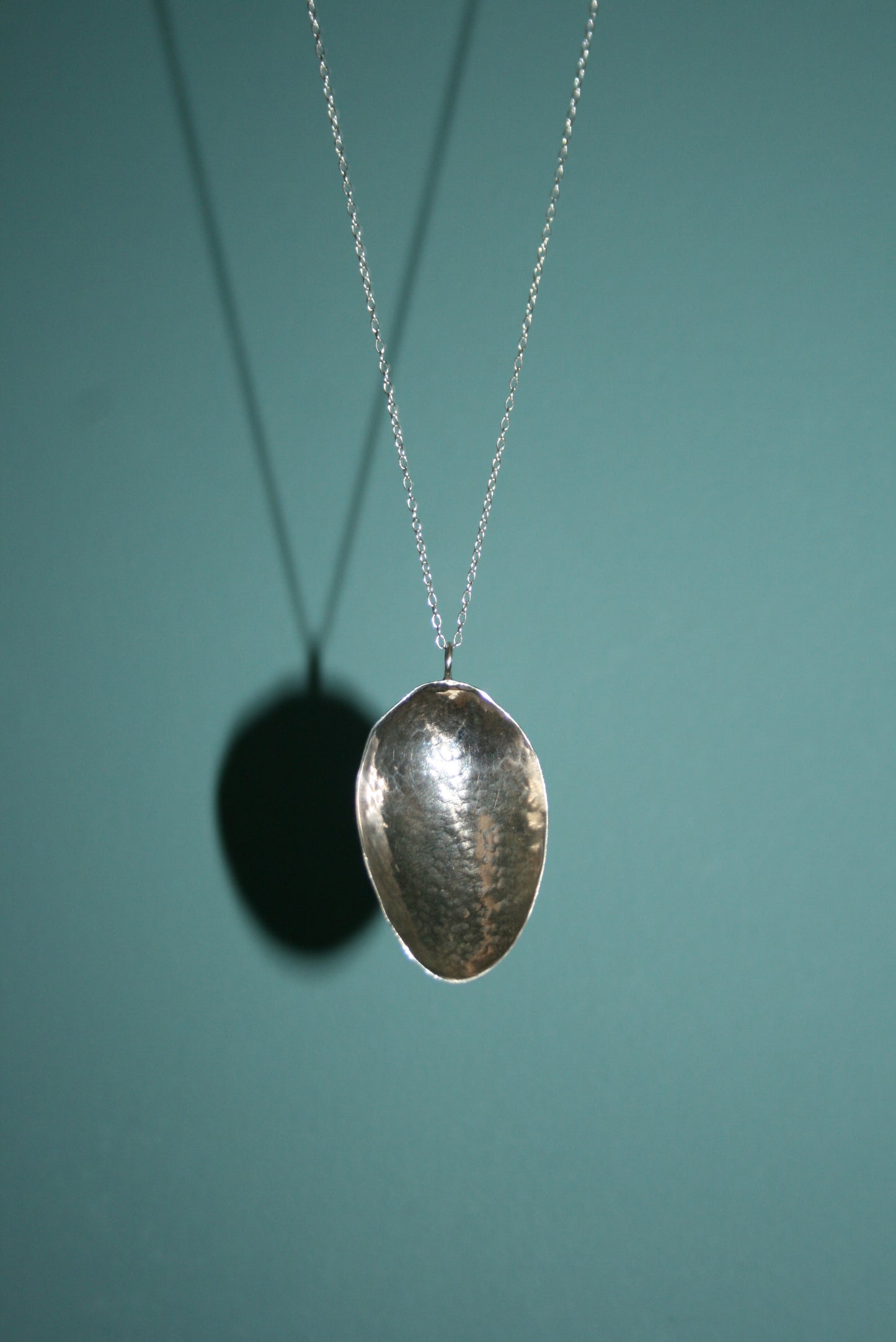 Hammered Antique Spoon Necklace