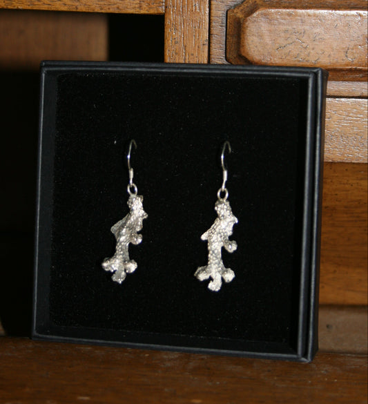 Coral Drop Earrings – Recycled Sterling Silver