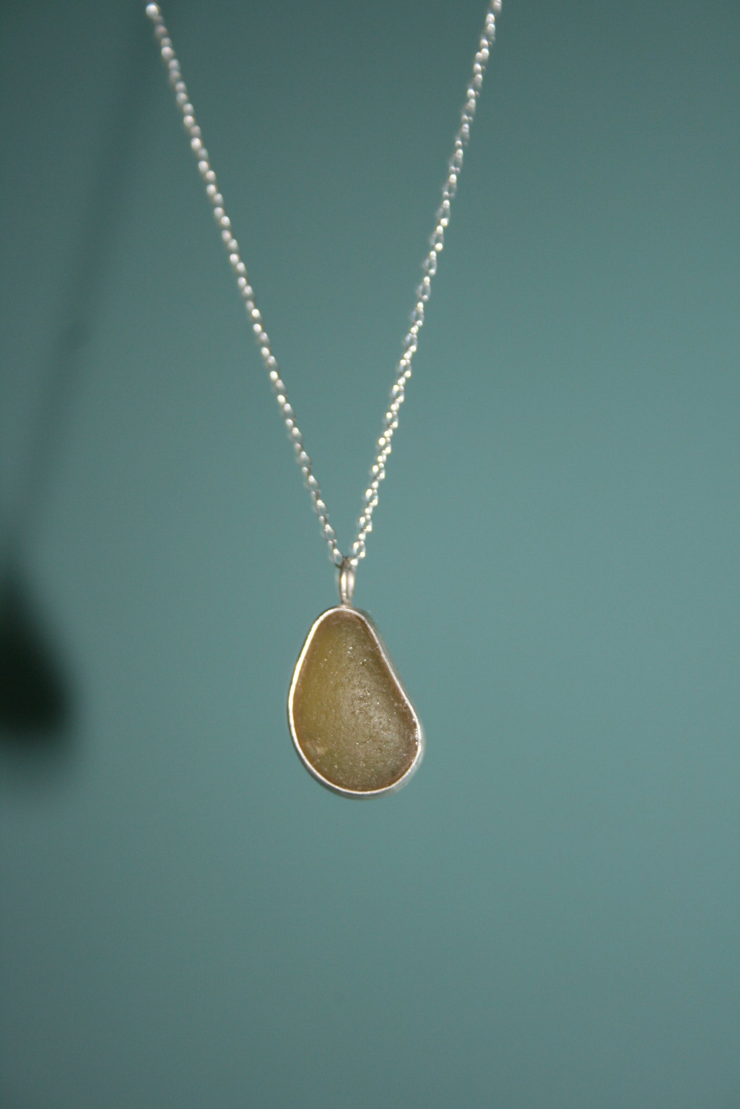 Honey Sea Glass Backless Necklace