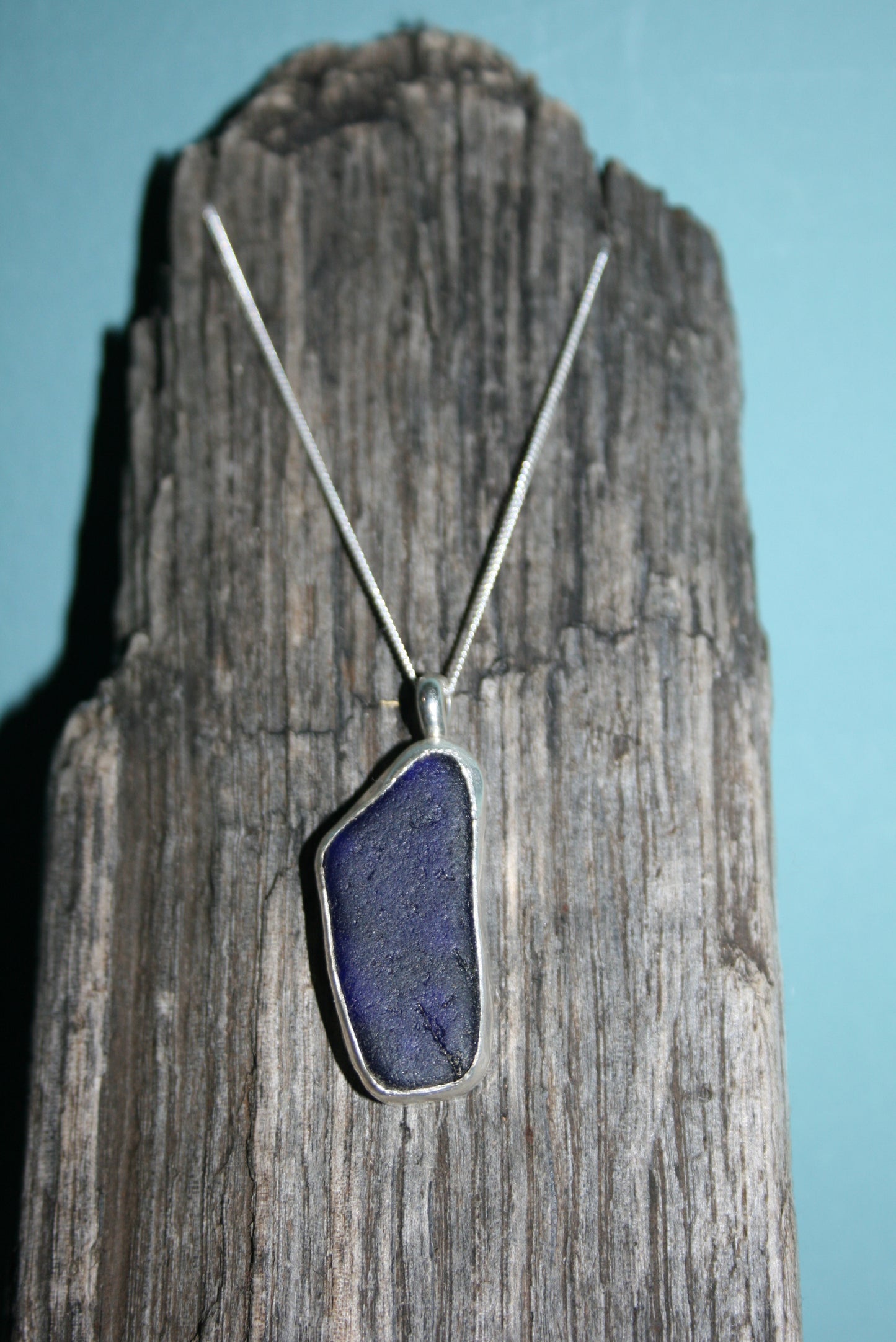 Cobalt Blue Cumbria Sea Glass Necklace